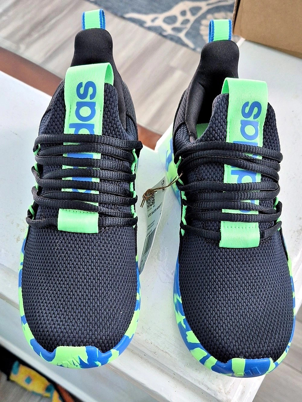 adidas Ultra4D Adapt 1.7 Kids Sneakers Boys 5 NWT Black & Green
